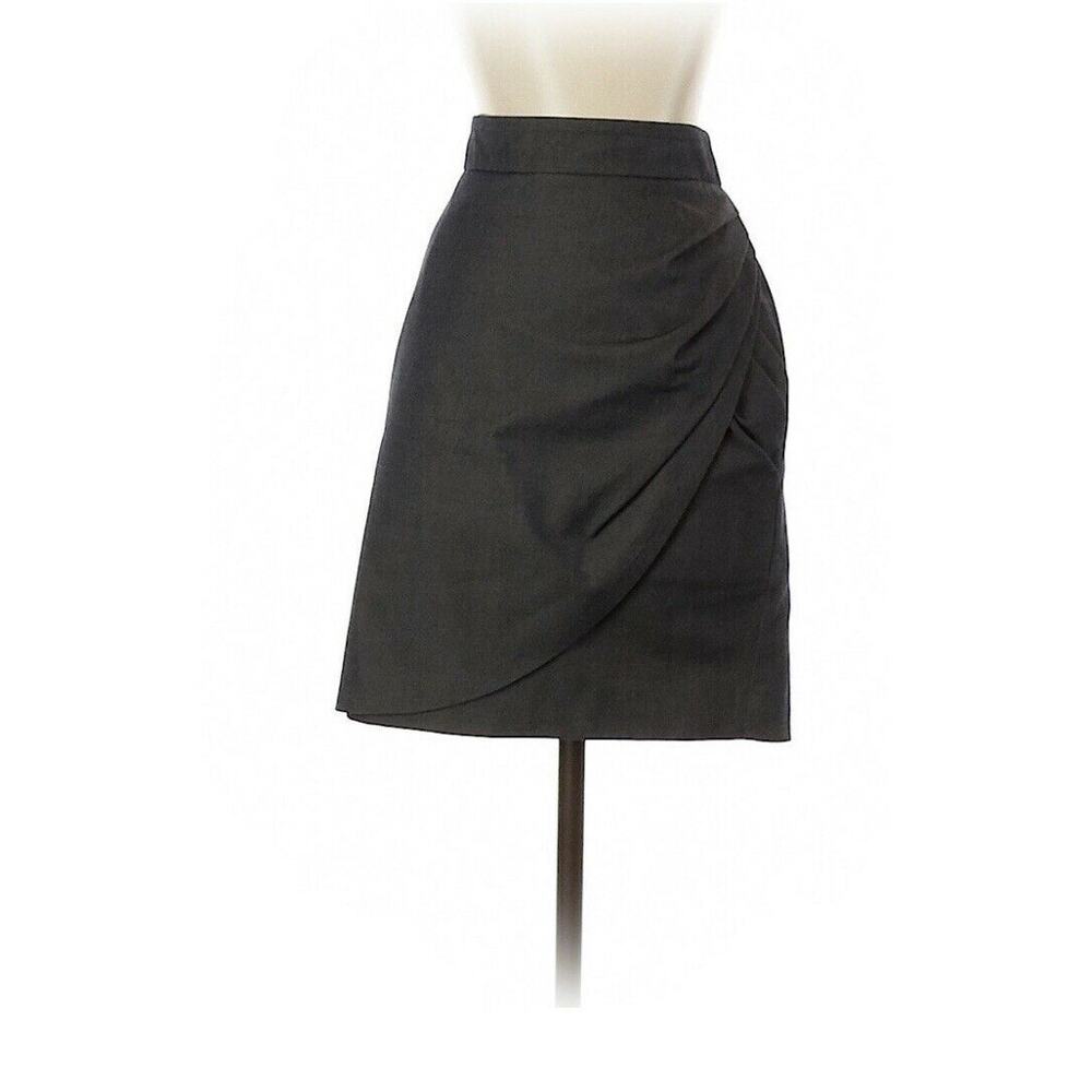 Reiss Pleated Cotton Stretch Pocket Lined Skirt